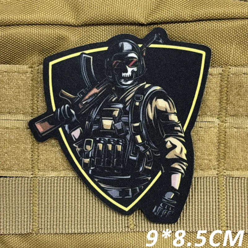 Call of Duty Tactical Patch Anti-terrorist Soldier Morale Badge Hook and Loop Printing Game Patches Military Backpack Sticker