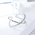 925 Sterling Silver Cross Rings For Women Luxury Engagement Wedding Jewelry Gift Female Accessories Jewellery Free Delivery