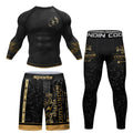 MMA Boxing Rashguard T Shirts+Pants Suit Men's Jiu Jitsu BJJ Boxing Jerseys MMA Compression T-Shirts Muay Thai Shorts Sportsuit