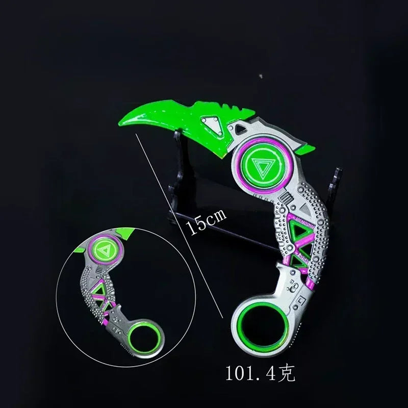 15cm/5.91in APEX Heirloom Raptor Claws Model Game Periphery Full Metal Blunt Karambit Knives Desktop Decoration Crafts Toys Gift