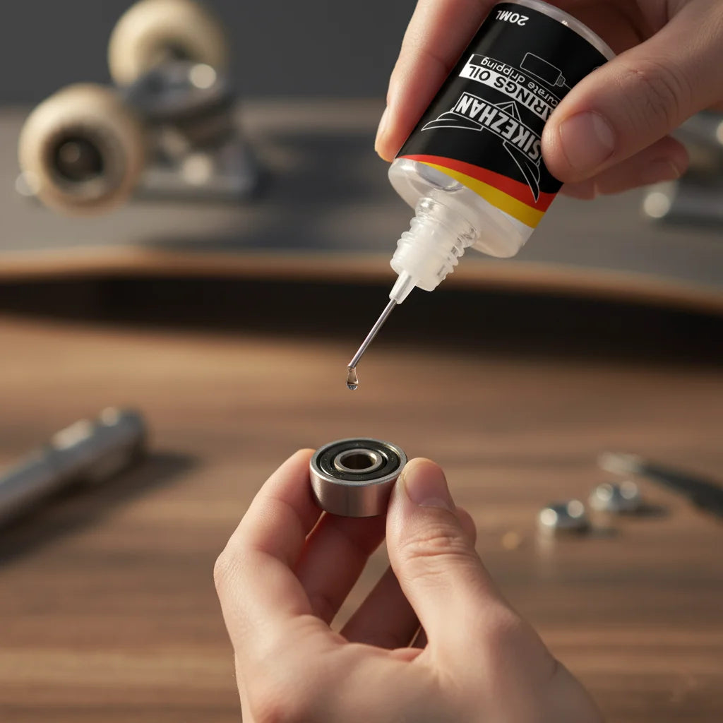 Skateboard Bearing Oil + Additive Fluid Set, Needle‑Tip Lube for Wheels, Smooth Spin, Noise Reduction, Rust Protection