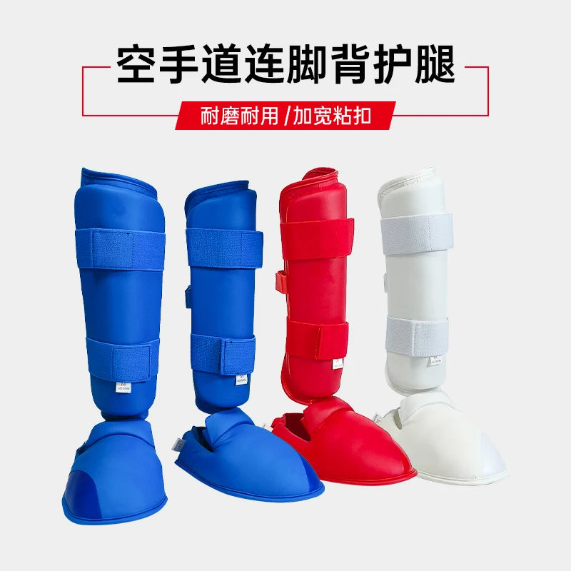 Karate Sparring Gear Set Leg Hand Protector karate Shin Guard Palm Boxing Gloves Sock Shoes MMA Training Adult Child