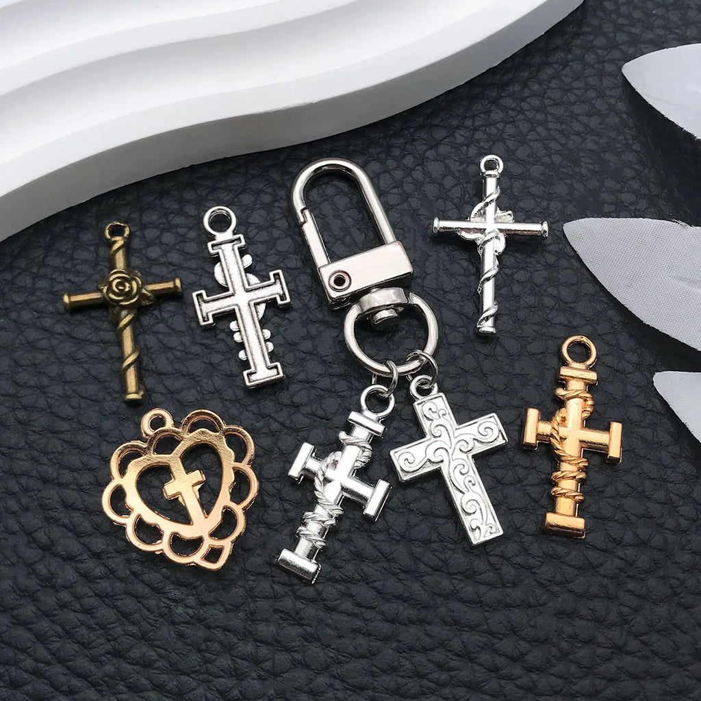 20/100 Styles Antique Silver Crosses - Perfect for Handmade Jewelry like Necklaces, Bracelets & Earrings"