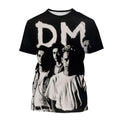 Summer Fashion Band Creative 3D Printing Design Hip Hop Cool Pattern Fashion Casual Personalized Short Sleeve
