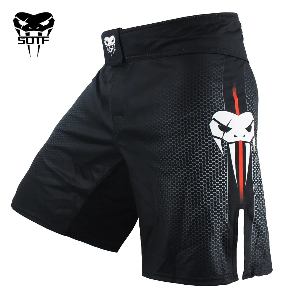 MMA High Split Shorts Boxing Kickboxing Muay Thai Fight Shorts Adult Youth Fightwear BJJ Jiu Jitsu Grappling Trunks