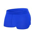 Men's boxers underwear side slit shorts bikini men low waist sexy ultra-thin ice silk underwear for men