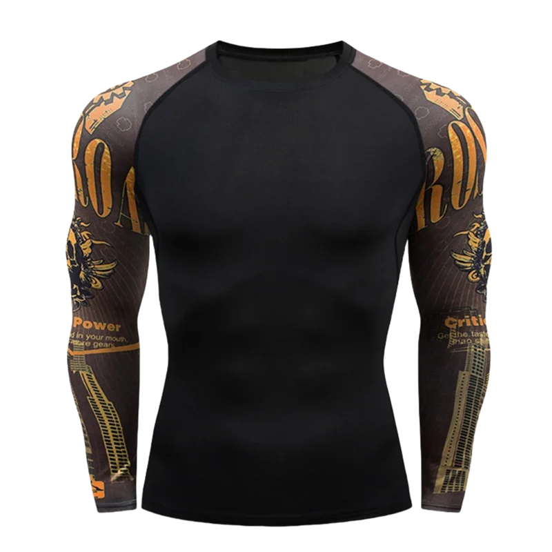 MMA T-shirt Men's Rashguard Long Sleeve Muay Thai T-shirts Gi BJJ Jiu Jitsu MMA Compression Shirt Fitness Gym Boxing Jerseys