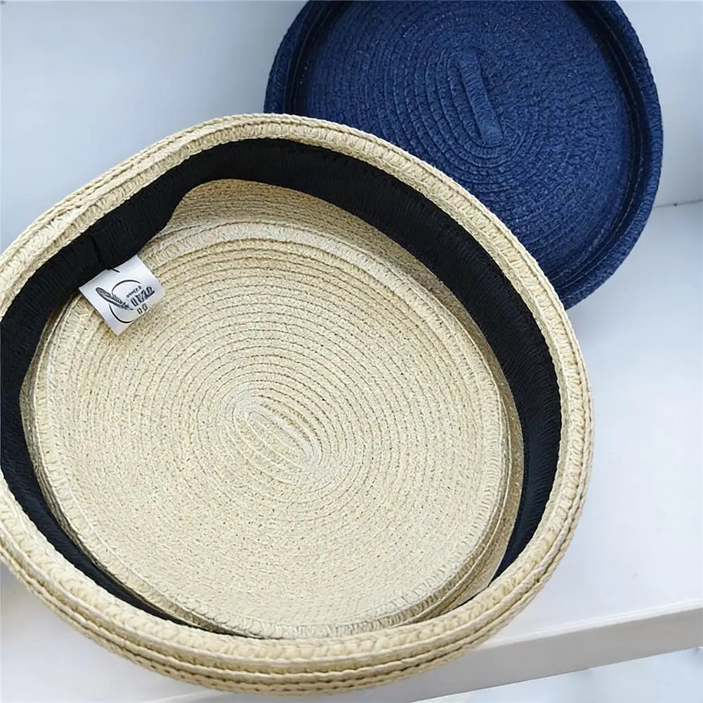 Retro Artistic Painter Breathable Straw Hat 2026 New Summer Beret Sun Hats Fashion Women Circle Concave Straw Sun Hats