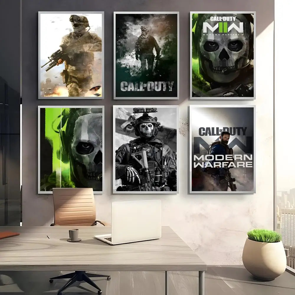 Intense Call of Duty Modern Warfares Poster HD art sticky wall waterproof home bedroom bar aesthetic decoration