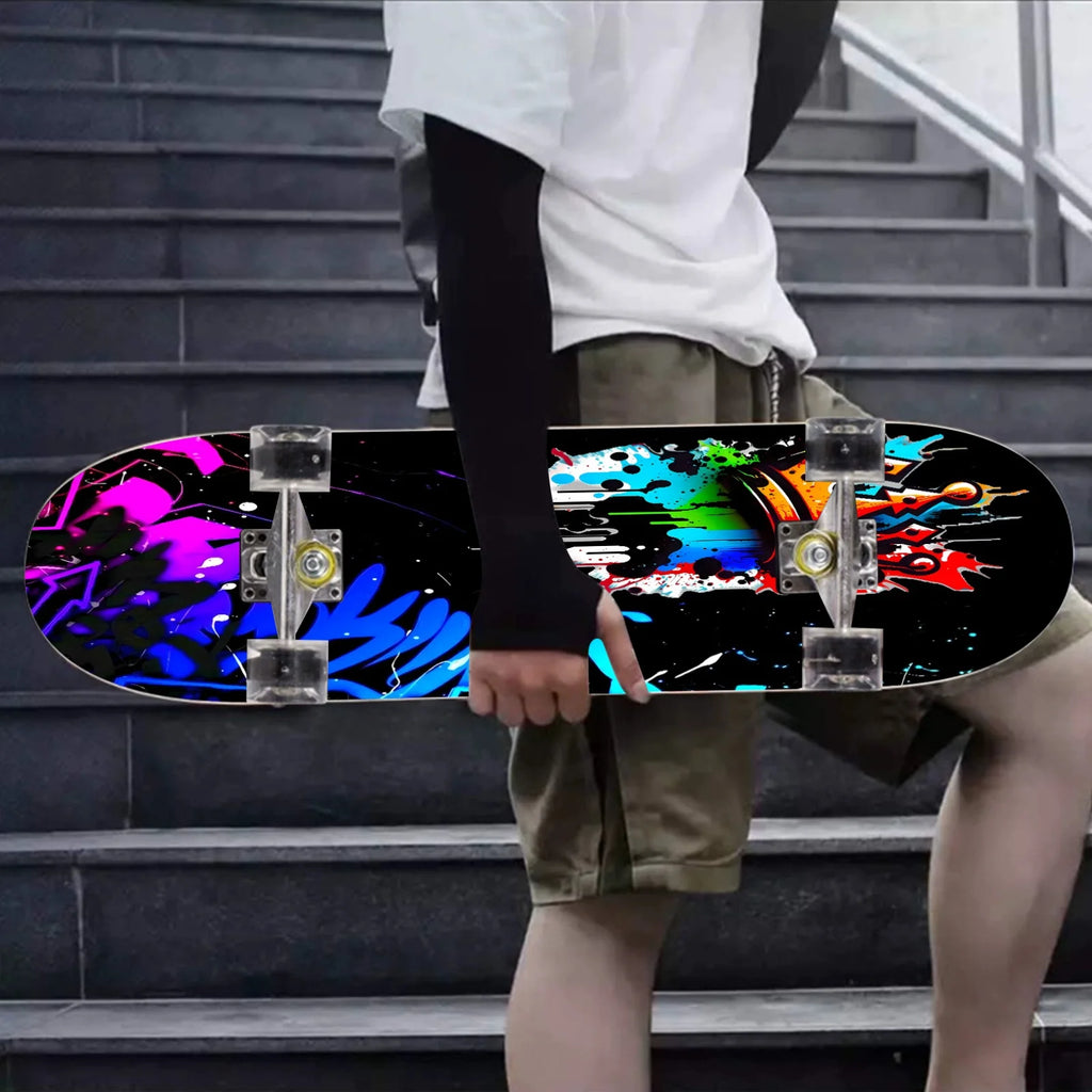 1 piece skateboard trend decorative sticker, creative personality cool self-adhesive four-wheel skateboard sticker, easy tostick