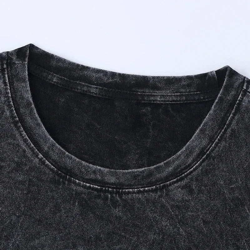 God of War Washed T-shirt 2026 New Model personality Clothes shirt Year round clothing Retro Fashion Vintage Loose high quality
