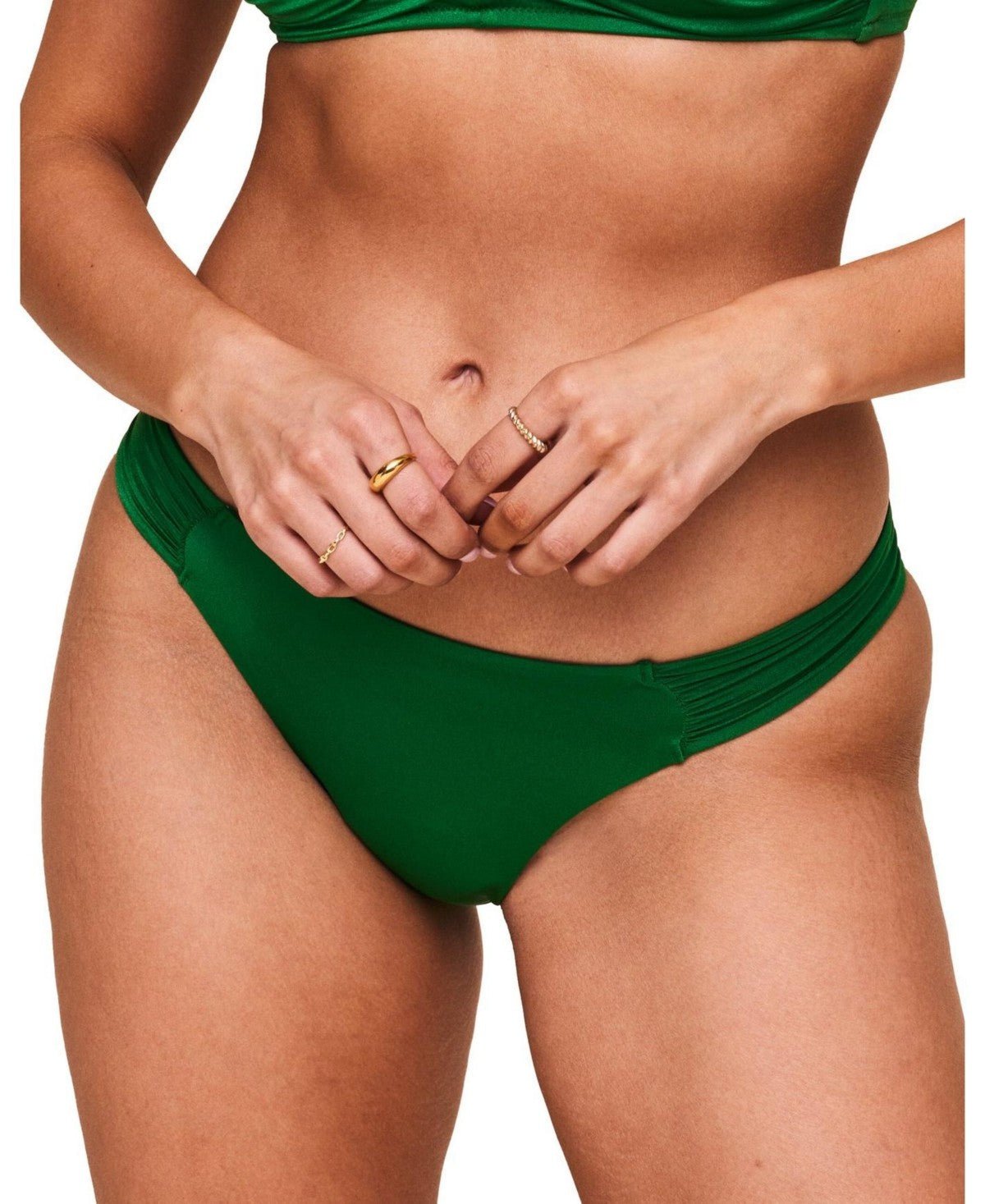 Adore Me Womens Tanisha Swimwear Cheeky Bikini Bottom - Medium, Dark Green - STAND OUT FLEXSARAH