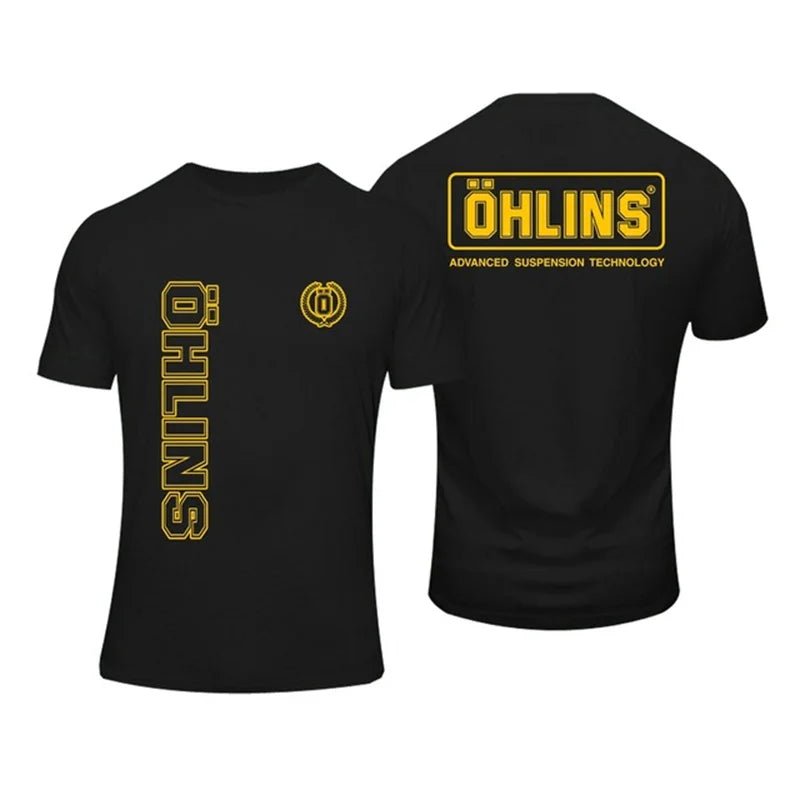 Amazing Tees Men Ohlins Shock Suspension Car Motorcycle Sport Racing T Shirt Summer Casual Oversized men's Short sleeve T-shirts - STAND OUT FLEXSARAH