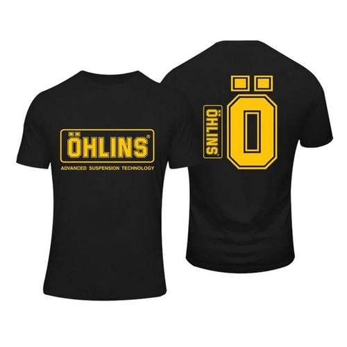 Amazing Tees Men Ohlins Shock Suspension Car Motorcycle Sport Racing T Shirt Summer Casual Oversized men's Short sleeve T-shirts - STAND OUT FLEXSARAH