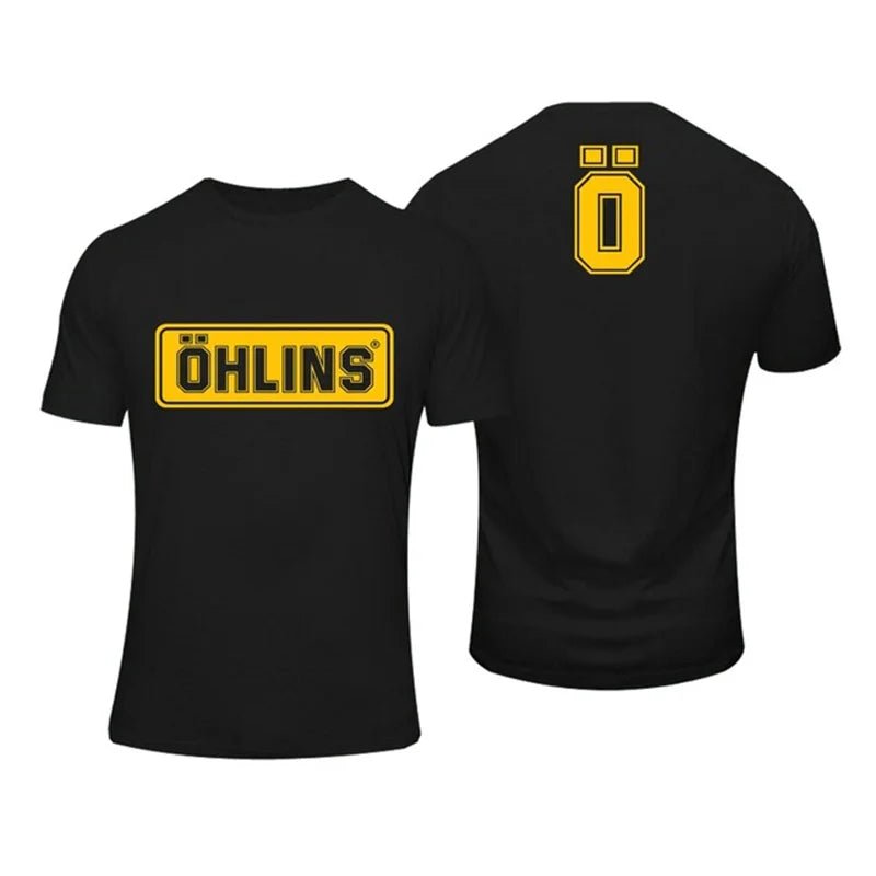 Amazing Tees Men Ohlins Shock Suspension Car Motorcycle Sport Racing T Shirt Summer Casual Oversized men's Short sleeve T-shirts - STAND OUT FLEXSARAH