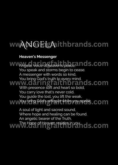 Angela - Name Meaning Poem - Digital Download - STAND OUT FLEXSARAH