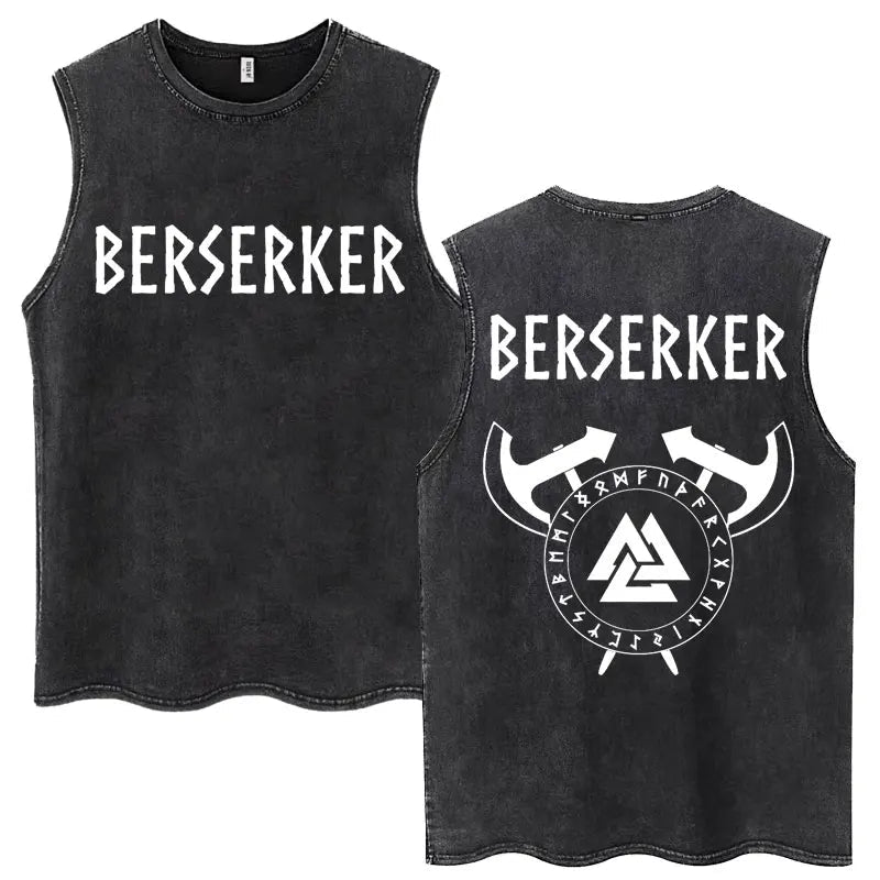 Anime Berserk Guts Washed Harajuku Tank Tops Retro Manga Gatsu Griffith Zodd Sleeveless T Shirts Unisex Cotton Oversized T-Shirt - STAND OUT FLEXSARAH