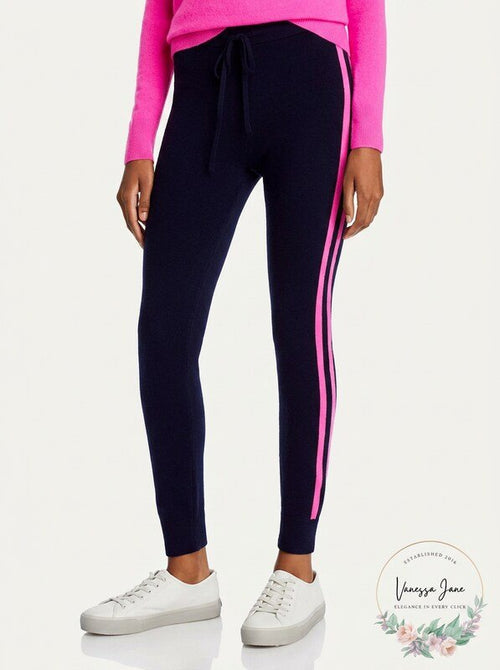 AQUA Cashmere Ribbed Pull On Joggers Active Wear Pants Peacoat Pink M - STAND OUT FLEXSARAH