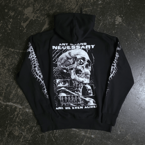 Are We Even Alive Pullover Hoodie Black - STAND OUT FLEXSARAH