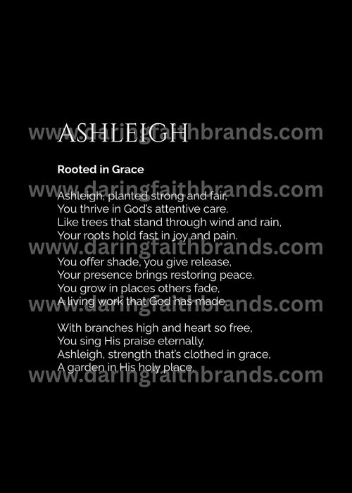 Ashleigh - Name Meaning Poem - Digital Download - STAND OUT FLEXSARAH