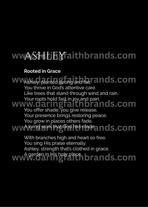 Ashley - Name Meaning Poem - Digital Download - STAND OUT FLEXSARAH
