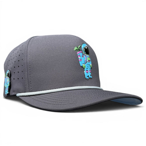 Astronaut Walker Golf Hat | Snapback Cap | Built-in Magnetic Ball Marker Holder + Marker Included | Adjustable Gray - STAND OUT FLEXSARAH