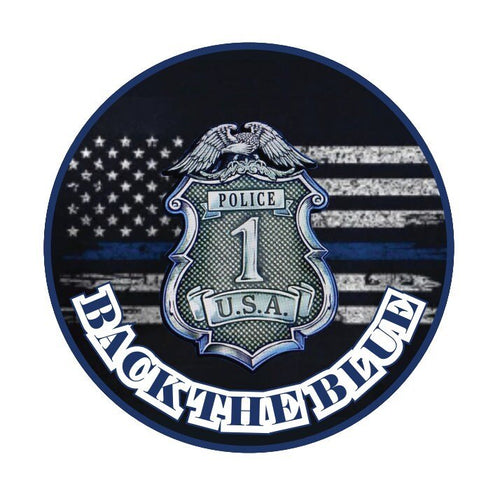 Back The Blue Thin Blue Line US Flag Shield Decal- 3 Sizes, 2 inch, 4 inch and 6 inch, great decals for cars/trucks, cell phones , laptops - STAND OUT FLEXSARAH