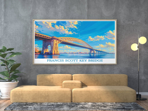 Baltimore Art Print - Baltimore Bridge - Francis Scott Key Bridge - Maryland Art Work - Travel Poster - Digital Downloads - STAND OUT FLEXSARAH