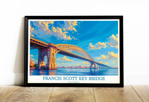 Baltimore Art Print - Baltimore Bridge - Francis Scott Key Bridge - Maryland Art Work - Travel Poster - Digital Downloads - STAND OUT FLEXSARAH