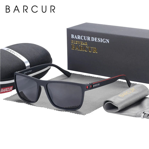 BARCUR Sports Polarized Sunglasses for Men Lightweight TR90 Square Fishing & Travel Eyewear UV400 Protection Men Accessory - STAND OUT FLEXSARAH