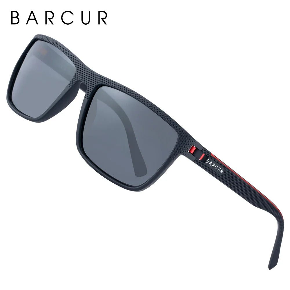 BARCUR Sports Polarized Sunglasses for Men Lightweight TR90 Square Fishing & Travel Eyewear UV400 Protection Men Accessory - STAND OUT FLEXSARAH