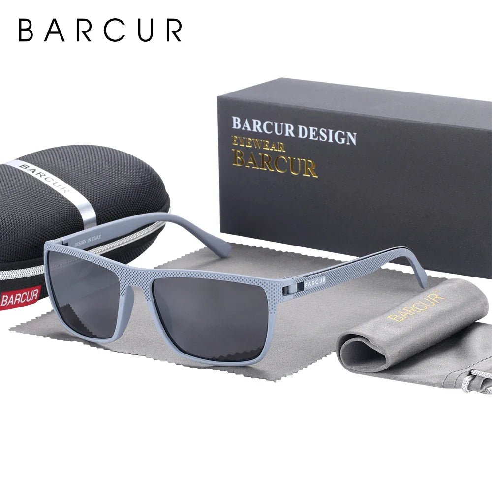 BARCUR Sports Polarized Sunglasses for Men Lightweight TR90 Square Fishing & Travel Eyewear UV400 Protection Men Accessory - STAND OUT FLEXSARAH