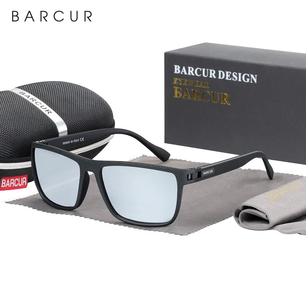 BARCUR Sports Polarized Sunglasses for Men Lightweight TR90 Square Fishing & Travel Eyewear UV400 Protection Men Accessory - STAND OUT FLEXSARAH