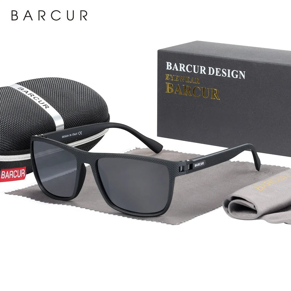 BARCUR Sports Polarized Sunglasses for Men Lightweight TR90 Square Fishing & Travel Eyewear UV400 Protection Men Accessory - STAND OUT FLEXSARAH