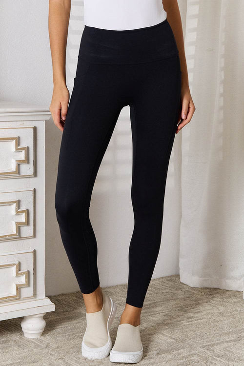 Basic Bae Wide Waistband Sports Leggings for Active Wear - STAND OUT FLEXSARAH