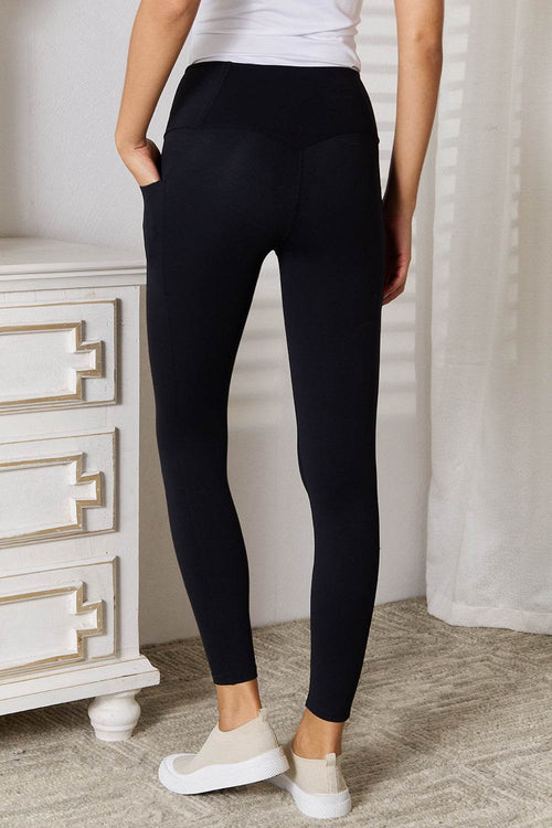 Basic Bae Wide Waistband Sports Leggings for Active Wear - STAND OUT FLEXSARAH