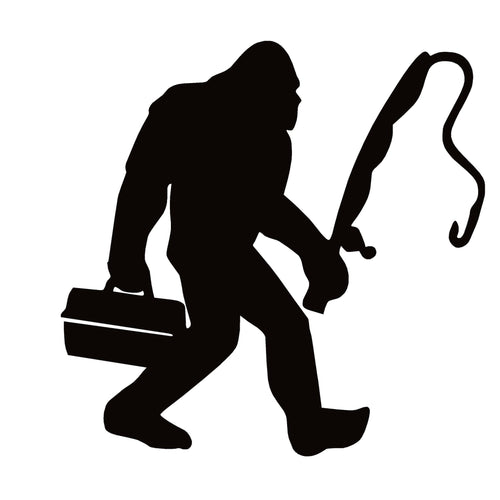 Bigfoot Fishing Decal – Sasquatch Fishing Decal - 7675 - STAND OUT FLEXSARAH