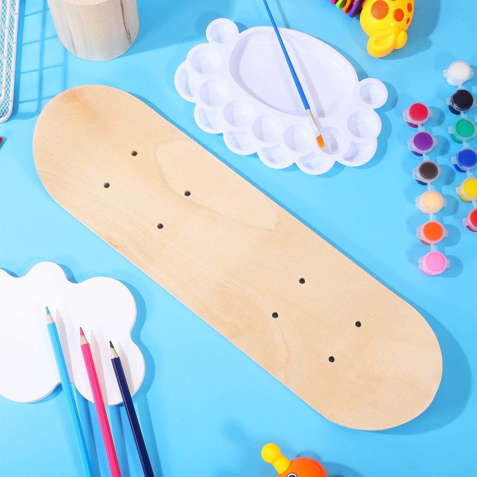 Blank Wood Skateboard Deck DIY Unpainted Board for Teens Adults Custom Design Strong and Sturdy Riding Experience for Families - STAND OUT FLEXSARAH