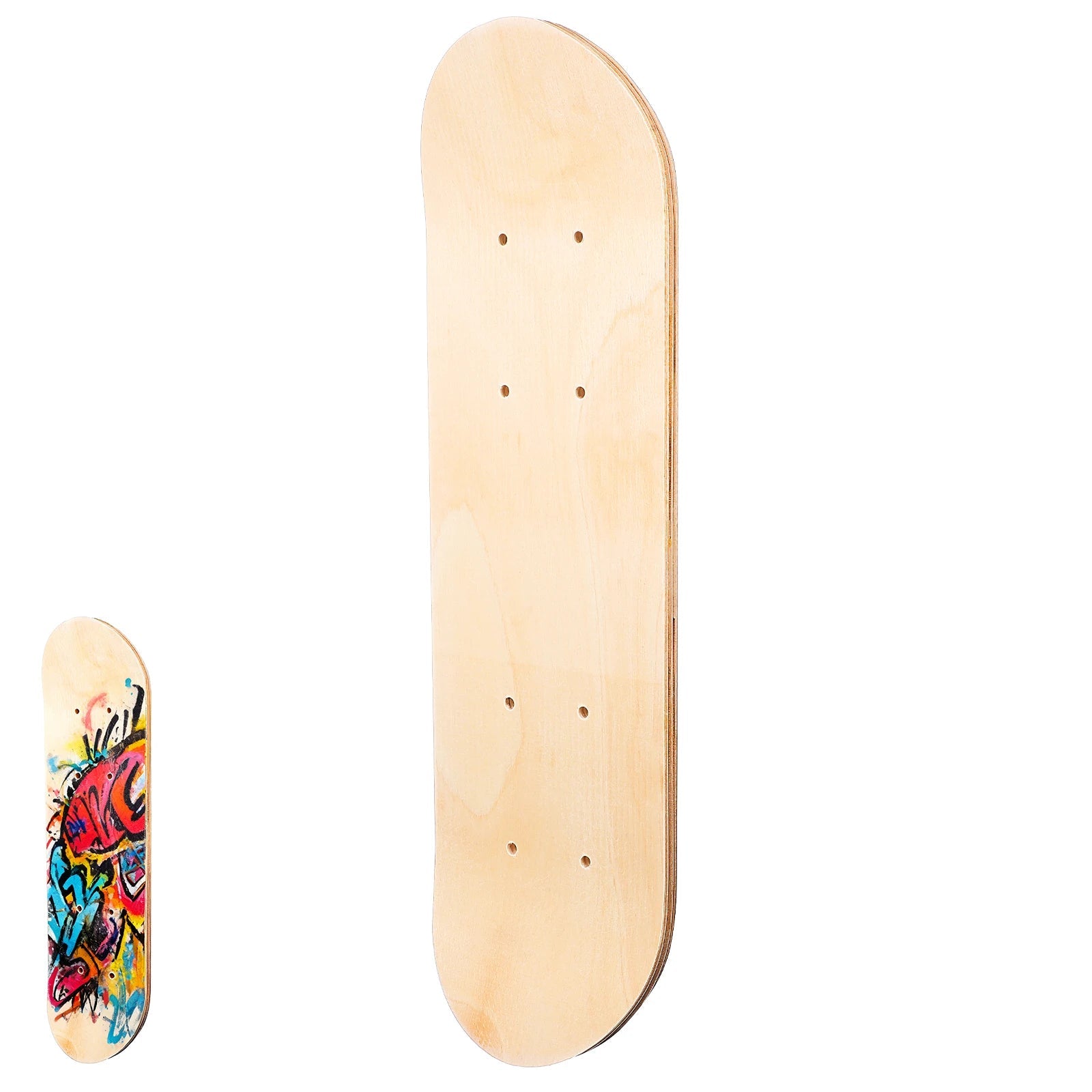 Blank Wood Skateboard Deck DIY Unpainted Board for Teens Adults Custom Design Strong and Sturdy Riding Experience for Families - STAND OUT FLEXSARAH