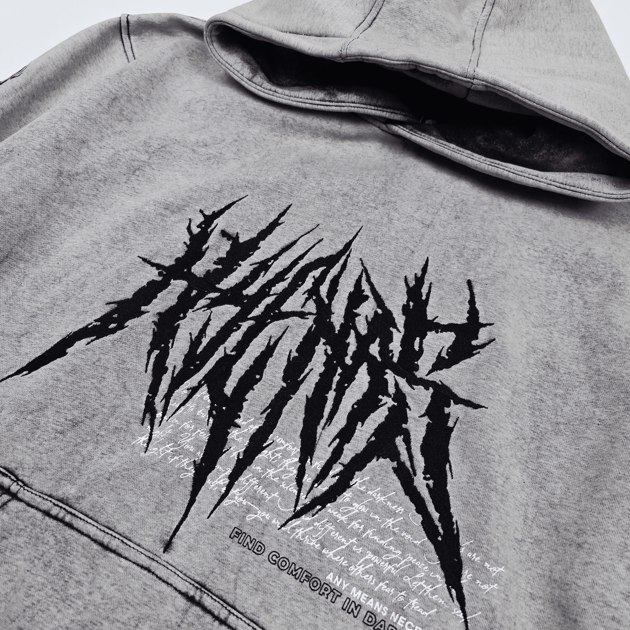 Bleached Fang Pullover Hoodie - STAND OUT FLEXSARAH