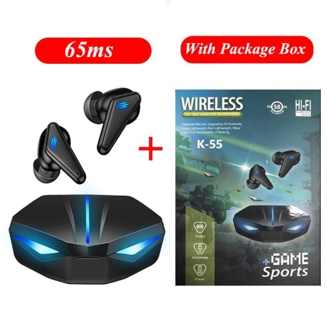 Bluetooth 5.0 Gaming Headset Workout Music Earphones Earbuds With Mic Bass Audio Quality Sound Wireless Headphones Sports Headphones Wearable Sweatproof Easy Pairing Headset For Sport Black - STAND OUT FLEXSARAH