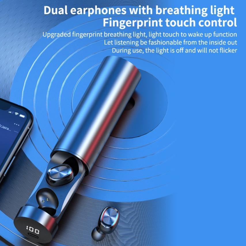 Bluetooth Earphones Wireless Headphones With Microphone Sports Waterproof Touch Control Wireless Headsets Earbuds Phone Updated Design with Industry Leading Sound & Improved Comfort, Long Wireless Range, - STAND OUT FLEXSARAH