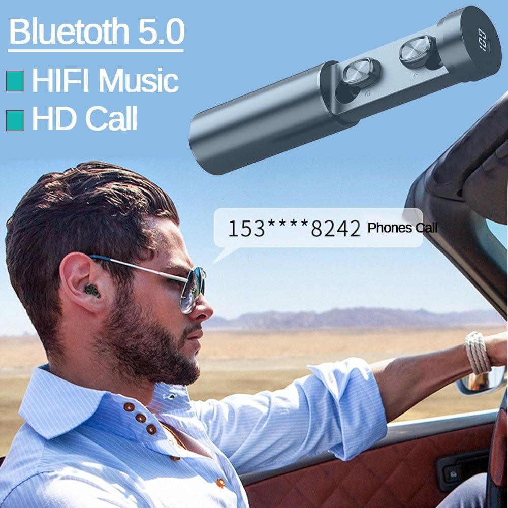 Bluetooth Earphones Wireless Headphones With Microphone Sports Waterproof Touch Control Wireless Headsets Earbuds Phone Updated Design with Industry Leading Sound & Improved Comfort, Long Wireless Range, - STAND OUT FLEXSARAH