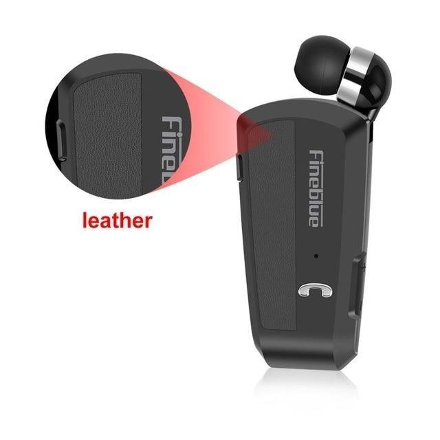 Business Black Wireless Bluetooth Collar Clip Headset Sport Driver Vibration Earphone Clip Bluetooth MP3 Player Sports Headphones Wireless Wearable Music Player For Running Gym - STAND OUT FLEXSARAH