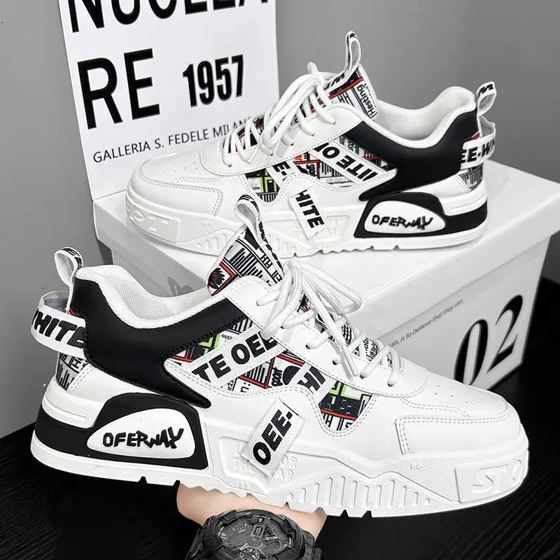 Casual Fashion Leather Sneakers New Skateboard Men Shoes Outdoor Running Sports Shoes Hiking Tennis Platform Luxury Footwear New - STAND OUT FLEXSARAH