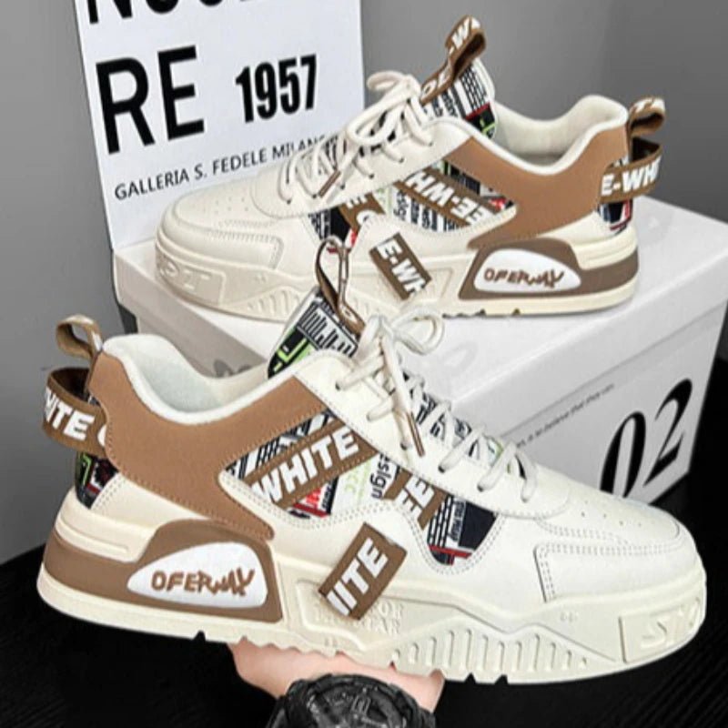 Casual Fashion Leather Sneakers New Skateboard Men Shoes Outdoor Running Sports Shoes Hiking Tennis Platform Luxury Footwear New - STAND OUT FLEXSARAH