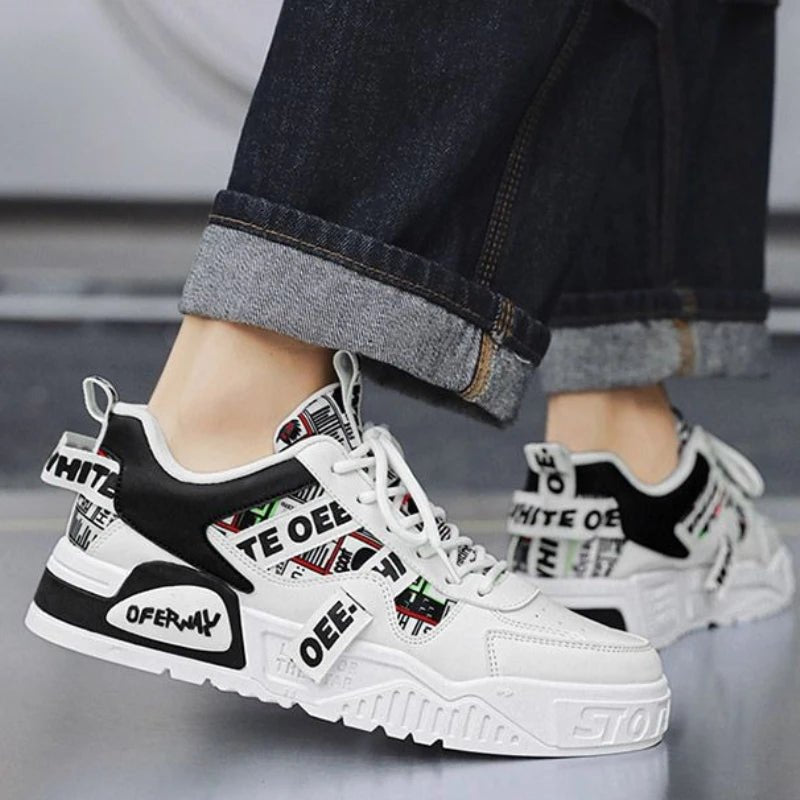 Casual Fashion Leather Sneakers New Skateboard Men Shoes Outdoor Running Sports Shoes Hiking Tennis Platform Luxury Footwear New - STAND OUT FLEXSARAH