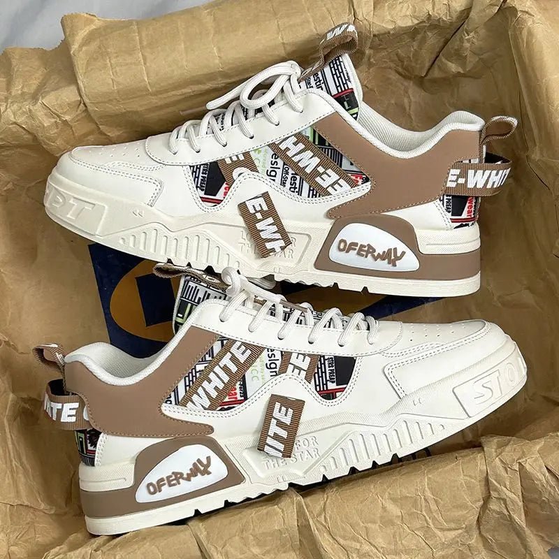 Casual Fashion Leather Sneakers New Skateboard Men Shoes Outdoor Running Sports Shoes Hiking Tennis Platform Luxury Footwear New - STAND OUT FLEXSARAH