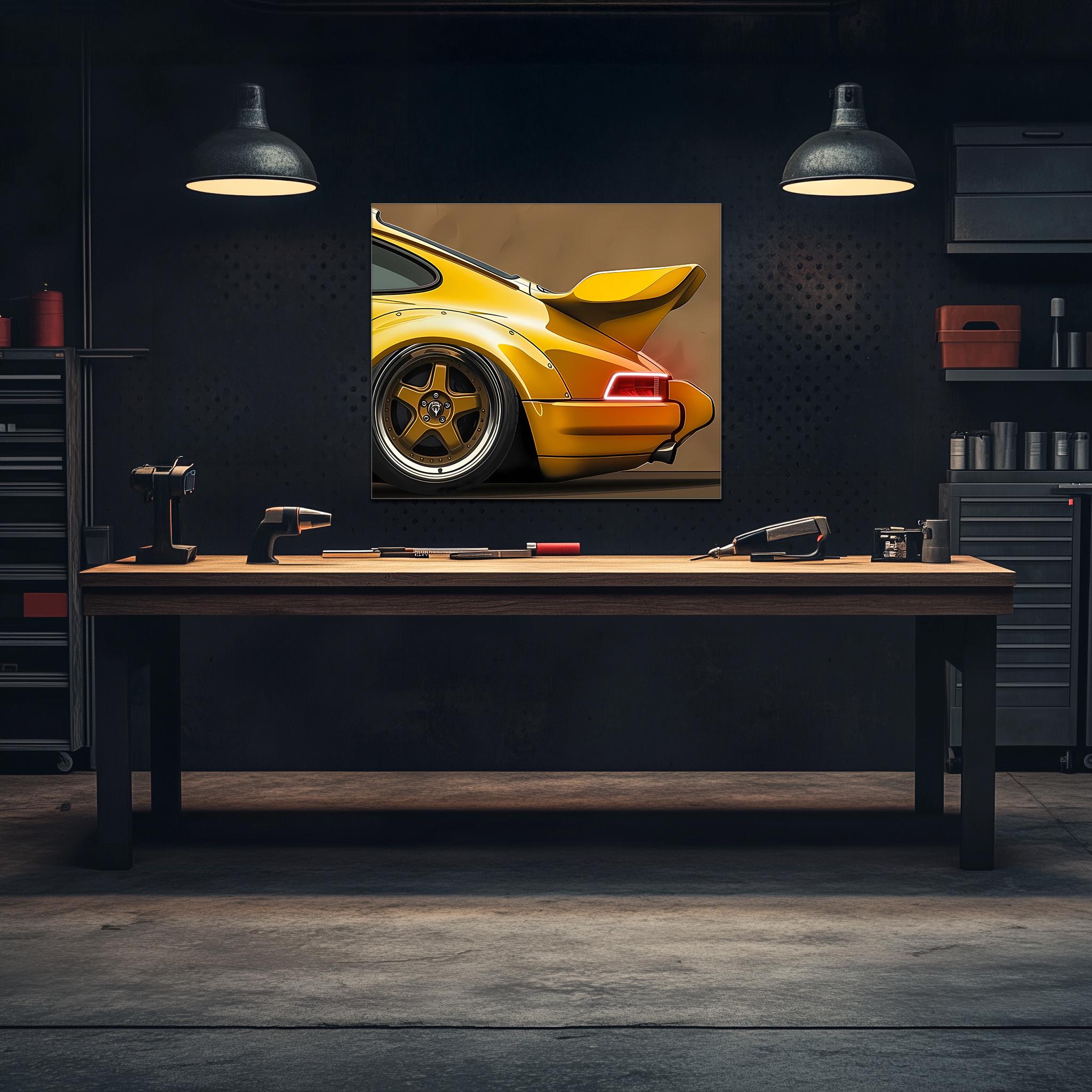 Classic Car Neon Wall Art - UV Printed LED Plexiglass Sign for Garage, Man Cave & Retro Car Fans - Adjustable Light and Free Shipping - STAND OUT FLEXSARAH