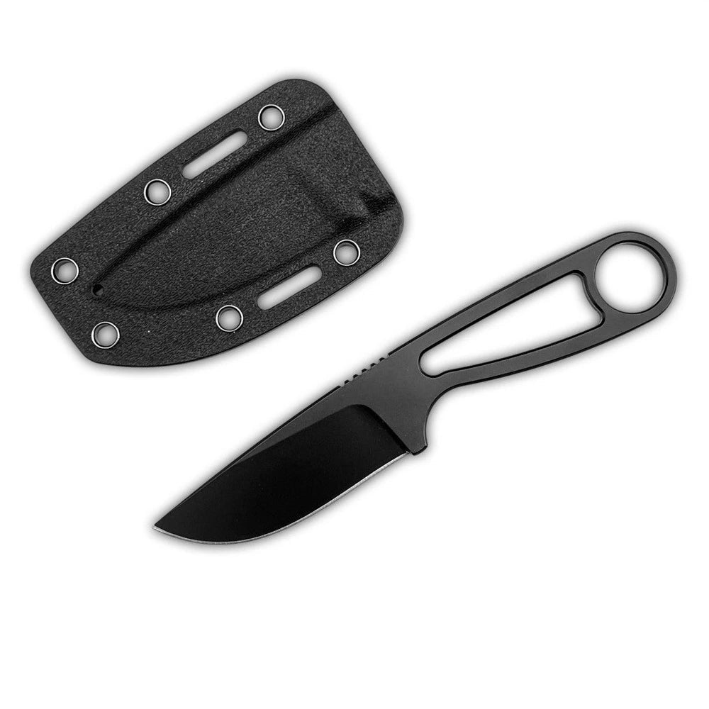 Compact FULL TANG Neck Knives Made of 8Cr13mov Steel Skeleton Design Perfect for Outdoor Camping and EDC Light Utility Tasks - STAND OUT FLEXSARAH